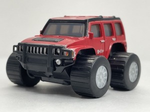 ■★サントリーコーヒーボス HUMMER（ハマー）　モンスタープルバックカー Ｈ３（レッド／ダイキャスト製）