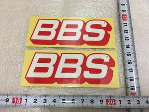 ☆ＢＢＳ☆中判　ビンテージステッカー☆昭和☆中古☆２枚１組☆２－１