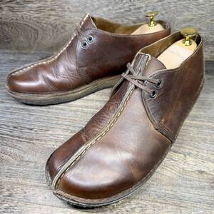 ◆Clarks◆クラークス 27.0cm（表記GB8 1/2）デザートトレック ショートブーツ ブラウン メンズ 革靴 靴 レザー 中古 宅急便 即決