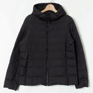 UNIQLO ULTRA LIGHT DOWN ユニクロ ウルトラダウン ブラック ジップアップ フーディ ダウン フェザー シンプル 中綿 軽量 定番 防寒 秋冬 L