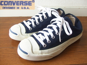 23cm★DESIGNED IN USA 90s CONVERSE★ジャックパーセル紺色　コンバースus5ネイビーjack purcellビンテージ新品デッドストック アメリカ製