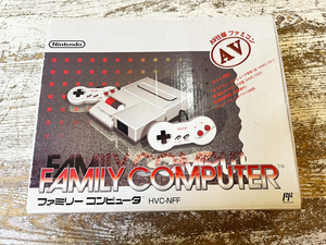 当時物 希少 Nintendo 任天堂 FAMILY COMPUTER ファミリーコンピューター ファミコン HVC-NFF AV仕様 ※ケーブル別売り ゲーム機