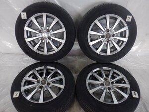 ☆タイヤ 22年製 バリ山 175/65R14 ダンロップ☆ 4H 100 5.5J +45 14インチ 社外品 MANARAY SPORT ES アルミホイール付 4本