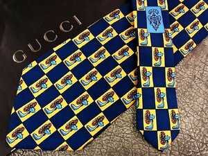 ♪vr0112♪良品♪【GUCCI】グッチ【扇風機 柄】ネクタイ