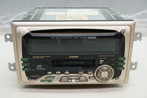 【ジャンク】 Gathers カーオーディオ WX-202T CDプレーヤー カセットテープ 40W×4 中古　[VH448]