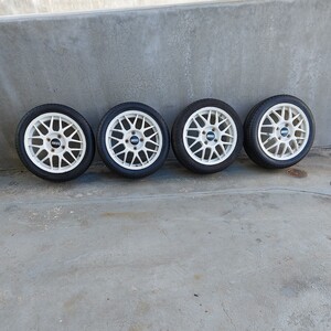 ◆BBS16インチアルミホイール/トーヨータイヤナノエナジー195/45/R16　2023年5週製中古造2本4週製造2本山まだまだ使えます。