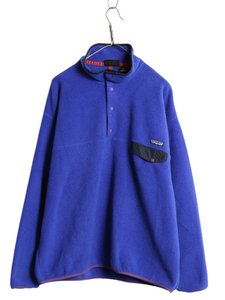 90s 98年製 パタゴニア シンチラ スナップT メンズ XL オールド PATAGONIA アウトドア プルオーバー フリース ジャケット 大きいサイズ 青