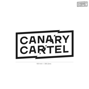 【CANARY CARTEL】キャナリー カーテル★02★ダイカットステッカー★切抜きステッカー★8.0インチ★20.3cm