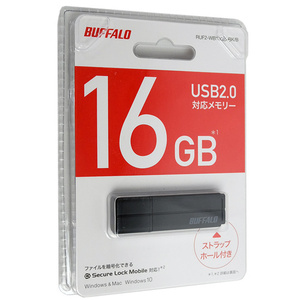 【ゆうパケット対応】BUFFALO バッファロー製 USBメモリー RUF2-WB16GB-BK/B 16GB ブラック [管理:1000022352]