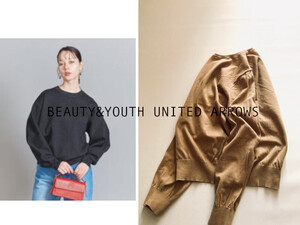 BEAUTY＆YOUTH ユナイテッドアローズ◆１６Gハイゲージのなめらかコットンニットトップス