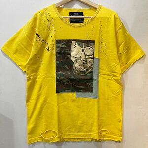 メール便可能! 美品! Kittle (キトル) パッチワーク Tシャツ (3) YELLOW | Women レディース イエロー 古着 ヴィンテージ