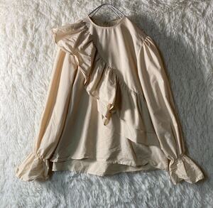 【アパレル】☆美品☆ clastellar クラステラー ROUND FRILL BLOUSE フリルブラウス F フリーサイズ イエロー レディース おしゃれ 古着