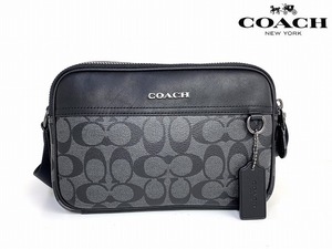 極美品★送料無料★ コーチ メンズ COACH グラハム シグネチャー クロスボディー ショルダーバッグ