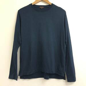 □Paul Smith 長袖Tシャツ M 紺 ポールスミスコレクション メンズ 日本製 綿100％ ロンT 無地 複数落札同梱OK B240606-5●