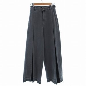 ディーゼル DIESEL DE-IZZY-LONG-P TROUSERS デニムパンツ ジーンズ ワイド ダメージ加工 カットオフ W25 グレー /EE レディース