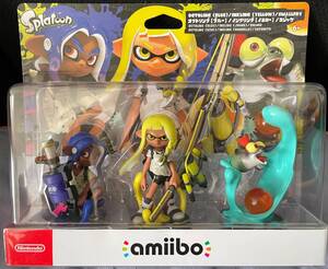 新品 未使用 未開封 amiibo アミーボ スプラトゥーン ３ シリーズ セット オクトリング ブルー インクリング イエロー コジャケ 2