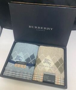 BURBERRY■フェイスタオル2枚　34×75㎝■未使用品　