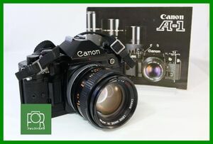 【同梱歓迎】実用■Canon A-1 ボディ+FD 50mm F1.4 S.S.C.■シャッター全速・露出計・絞り完動・若干鳴きあり・割れなし■6418