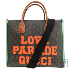 GUCCI グッチ 680956 LOVE PARADE GUCCI GG 2WAY ハンドバッグ コーティングキャンバス レディース 中古