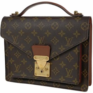 【ジャンク品】ルイ・ヴィトン Louis Vuitton モンソー 26 ショルダーバッグ 2WAY ハンドバッグ モノグラム ブラウン M51187 レディー 中古