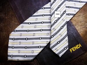 ♪今週の特売980円～♪1104W♪状態並品【FENDI】フェンディ【ベルト 柄】ネクタイ♪