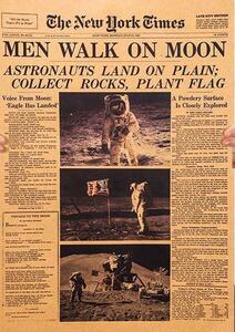 【匿名配送&補償付き】The New York Times アポロ11号 人類初の月面着陸 ポスター B3サイズ タイムス紙