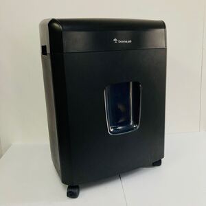 現状品　bonsaii シュレッダー C233-B オートフィード 100枚 連続30分間 マイクロカット 25L大容量 業務用 カード対応 静音 黒　ジャンク