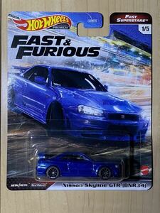 【未開封】 ホットウィール HotWheels 日産 GT-R 34 Nissan Skyline GTR (BNR34) FAST & FURIOUS ミニカー