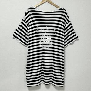 Yohji Yamamoto pour homme ロゴ プリント ボーダー スタッフ Tシャツ 3サイズ ヨウジヤマモト 半袖 カットソー Tee archive 4070198