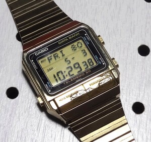 整備済 CASIO データバンク TELEMEMO50 DB-500G ゴールド 電池交換済