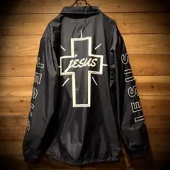 Jesus Tokyo コーチジャケット　ナイロンジャケット　黒　ジーザス東京