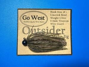GoWest 【Outsider】No.43 スモラバ (1/16oz ・0.4mm チタンガード) Color:Watermelon Seed・Natural Smoke
