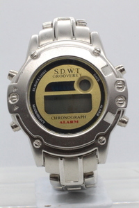 【S.D.W.T】GROOVERS.T QUARTZ CHRONOGRAPH ALARM 中古品時計 分解掃除必要 部品取りに 24.11.3