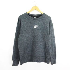 ナイキ NIKE トレーナー スウェット 長袖 クルーネック ロゴ M ブラック ※EKM メンズ