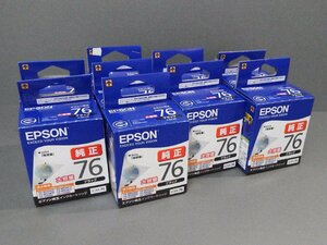 【未開封】EPSON エプソン インクカートリッジ ICBK76 ブラック 計9点 大容量 メーカー推奨使用期限2025/2026 現状品 純正（札）