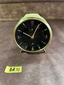 青長36P JUNGHANS TRIVOX 目覚まし時計 手巻き SILENTC ドイツ製 ミッドセンチュリー ヴィンテージ ユニハンス 昭和 レトロ