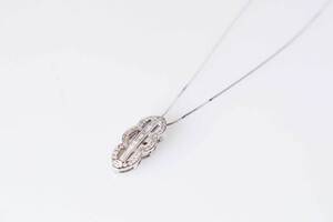 6196☆K18ＷＧ　ホワイトゴールド　ダイヤ0.43ｃｔ　ネックレス　　