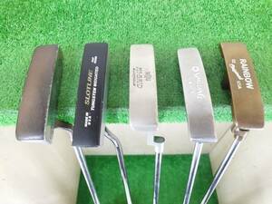 【ブランドパター5本セット】TaylorMade/SLOTLINE/DUNLOP/SPALDING/RAINBOW　PUTTER