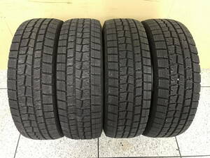 □□2312-NK31 スタート即決！ダンロップ WINTER MAXX WM01 185/60R15 4本／2019年製 8分山 スタッドレスタイヤ