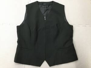 0010-802E 新品【HINUCK】オフィスウェア ベスト サイズ 15号 /グリーン系/事務服/OL/受付/制服/ユニフォーム/大きめサイズ