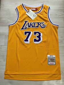 【未使用品】NBA RODMAN #91 デニス・ロッドマン LAKERS ロサンゼルス・レイカーズ ユニフォーム ゲームシャツ　ジャージ　刺繍