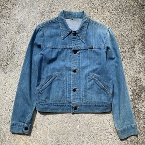 【レディース or キッズ】Wrangler デニムジャケット 青系■ビンテージ オールド アメリカ古着 70s USA製 ラングラー ジージャン 子供服