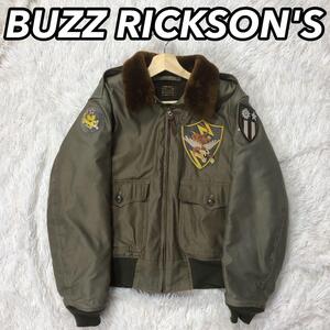 Buzz Rickson’s バズリクソンズ B-10 ミリタリージャケット フライト ブルゾン ジャンパー ワッペン フライングタイガース L M13765B