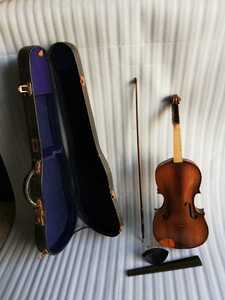 (希少レトロ、ジャンク、即発送)SUZUKI バイオリン No13 Size:3/4 1954年 スズキケース付き　