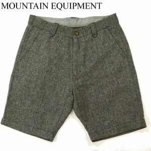 MOUNTAIN EQUIPMENT マウンテン イクイップメント ヘリンボーン柄 ウール ショート パンツ Sz.M　メンズ グレー アウトドア　C3B03372_9#Q