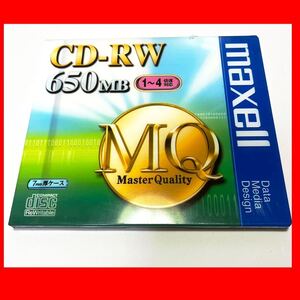 未使用 maxell CD-RW 650 MB MQ 倍速 ディスク CDRW データ ディスク スピード 収録 録音 録画 メディア 日立マクセル 書き換え ディスク