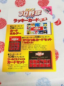 カルビー プロ野球チップスカード ラッキーカード 2001 