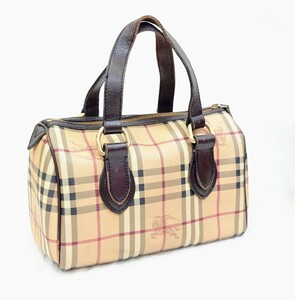 BURBERRY バーバリー ボストンバッグ チェック BAG ハンドバッグ jh10□30