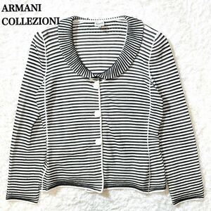 ARMANI COLLEZIONI アルマーニコレツォーニ ニットジャケット 44 大きいサイズ レディース C92409-11