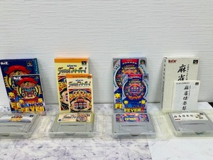 ☆1000円スタート ☆ スーパーファミコン ソフト 4点 麻雀倶楽部 本家・SANKYO FEVER1 2 FEVER フィーバー 【箱・説明書付き】◆9924